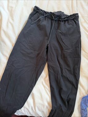 lululemon athletica Black Drawstring Joggers with Tapered Leg